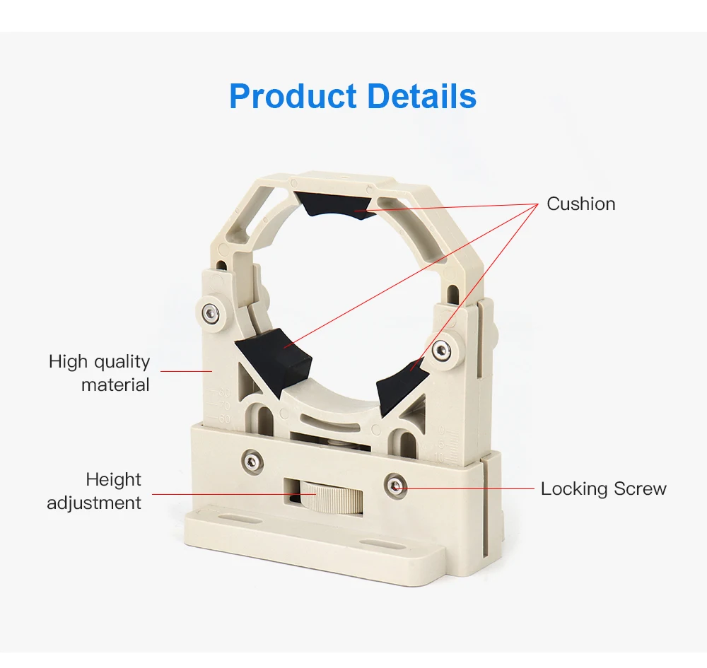 WaveTopSign CO2 Laser Tube Holder Support Mount Flexible Plastic 50-80mm for 50-180W Laser Engraving Cutting Machine 1 pair 2pcs