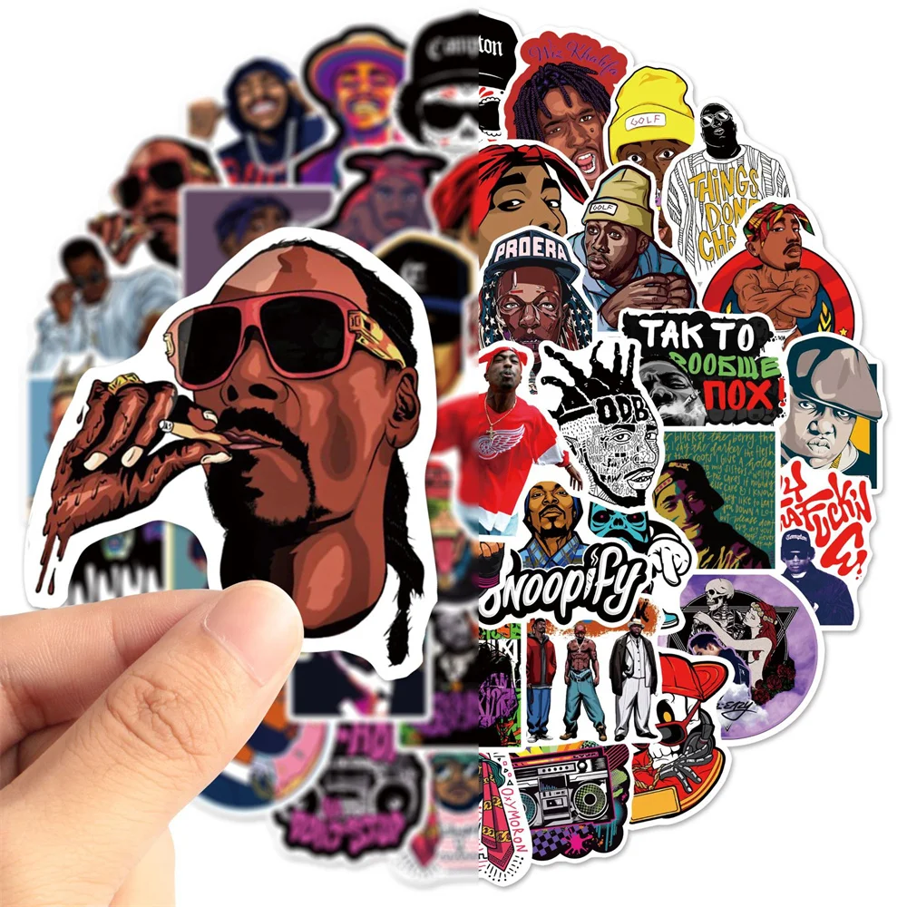 50PCS East West Coast Rap Graffiti Sticker Suitcase Guitar Car Computer Waterproof Refrigerator Water Cup Helmet Stickers