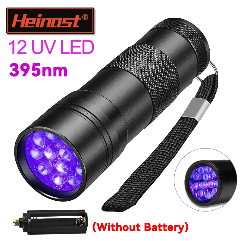 Antorcha ultravioleta LED portátil IPX4 impermeable 395nm 3W Mini bolígrafo UV luz billete Detector de manchas de orina de mascotas lámpara de antorcha de bolsillo