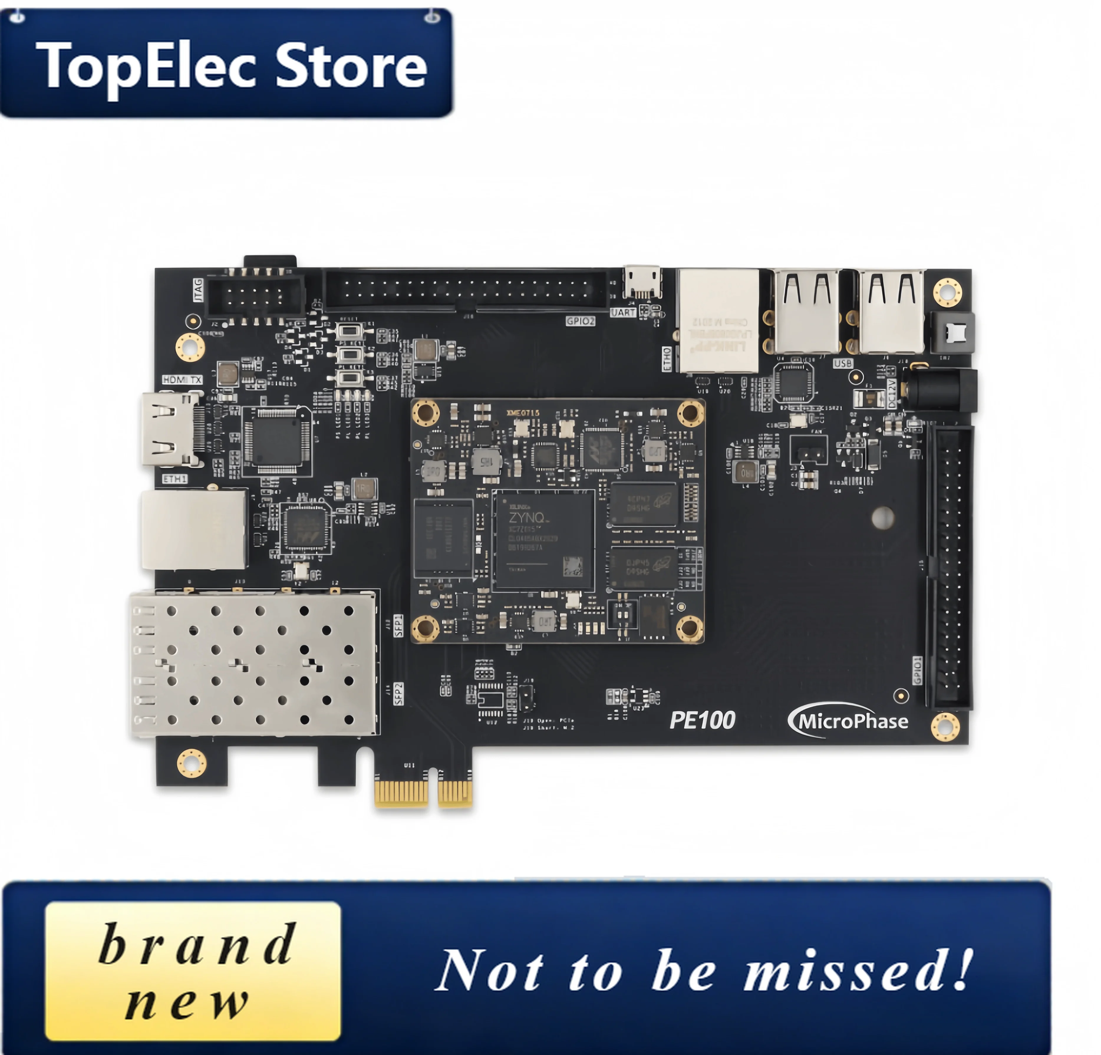TopElec FPGA ZYNQ Development Board ARM XC7Z015 PCIE SFP 7015 PE100XME0715