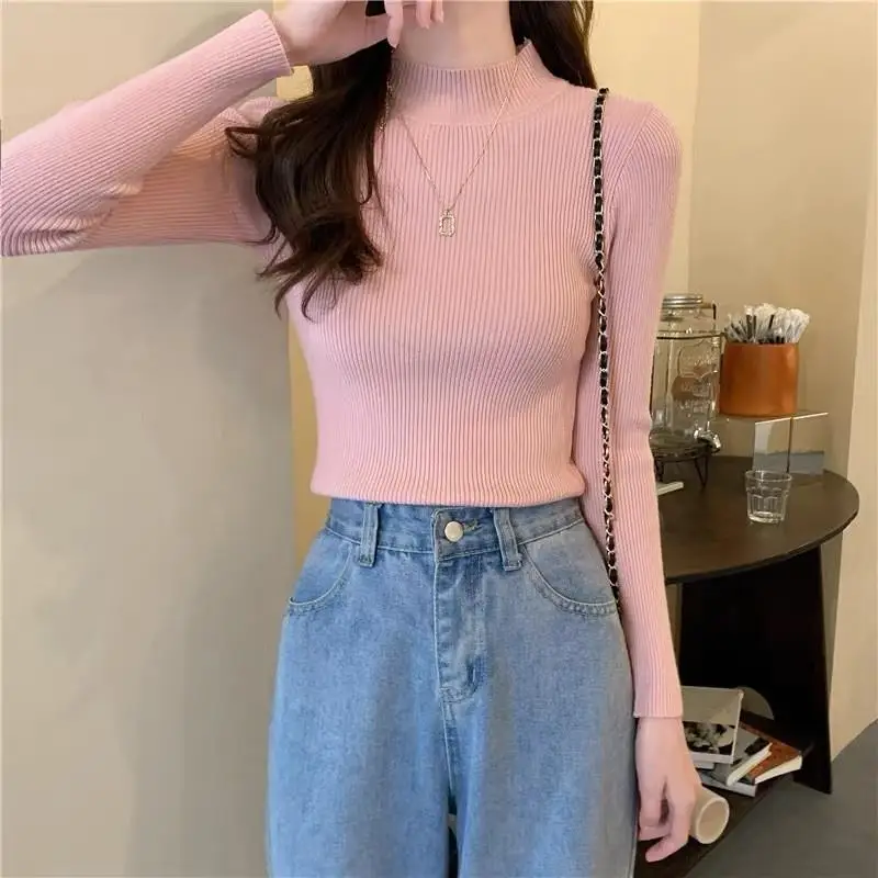 Dames slim fit trui elastisch lang Sve gebreide winterkleding comfortabel ademend casual Sle faionable ontwerp