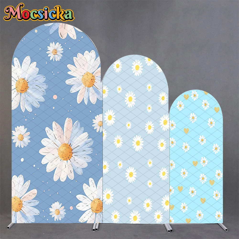 Mocsicka mariage arc décors couvre enfant bébé douche fille princesse anniversaire bleu Photo arqué arrière-plans blanc fleur décor