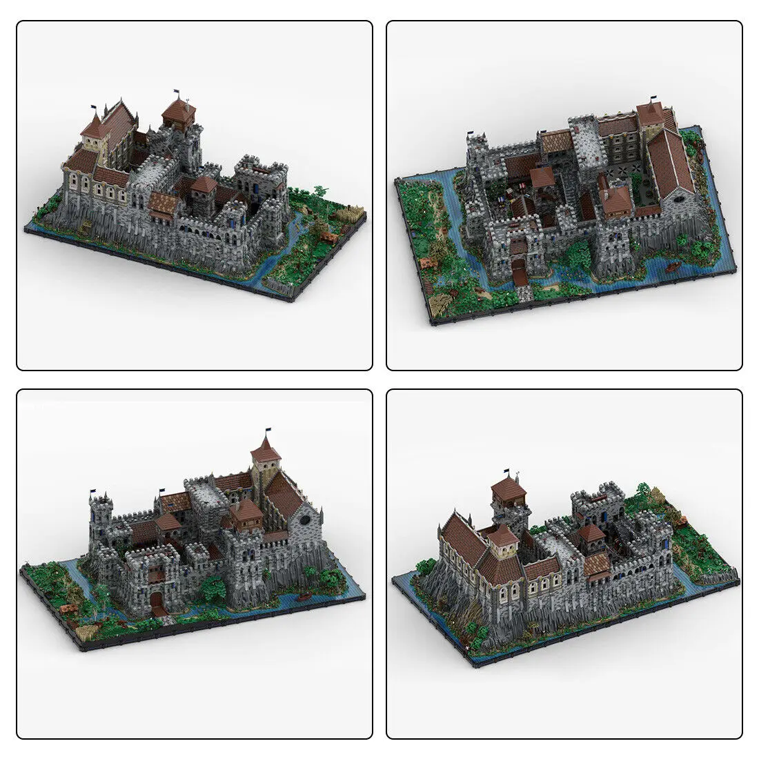 Enormous Scale Medieval Castle with 51 Modules and Interior 112644 Pieces MOC