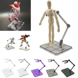 2 Pcs Action Figure Stand Anime Doll Model Stand Base Suitable Display Bracket for HG/RG/SD /SHF Gundam 1/144 Cinema Game