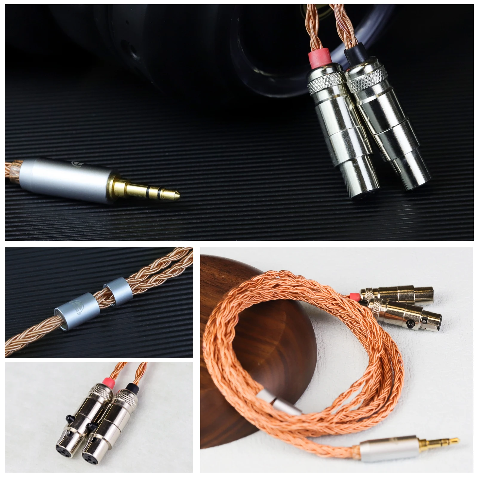 Standardowy kabel słuchawek do Audeze LCD-X LCD-4 LCD-3 2.5mm/3.5mm/4.4mm/6.35mm/4 Pin XLR/typ-C wtyk 16-rdzeniowy kabel modernizacyjny