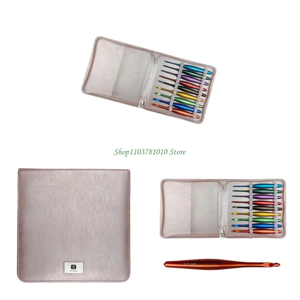 

Набор крючков из 9 шт., игла для вязания крючком 3,5–8,0 мм, эргономичная игла для вязания крючком с футляром, спицы для рукоделия