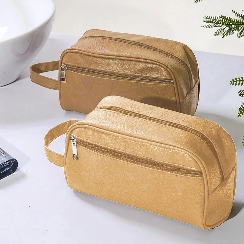 

Новая деловая дорожная сумка для туалетных принадлежностей, водонепроницаемая искусственная кожа, инструменты для бритья в ванной, сумка-органайзер, косметичка, женская косметичка