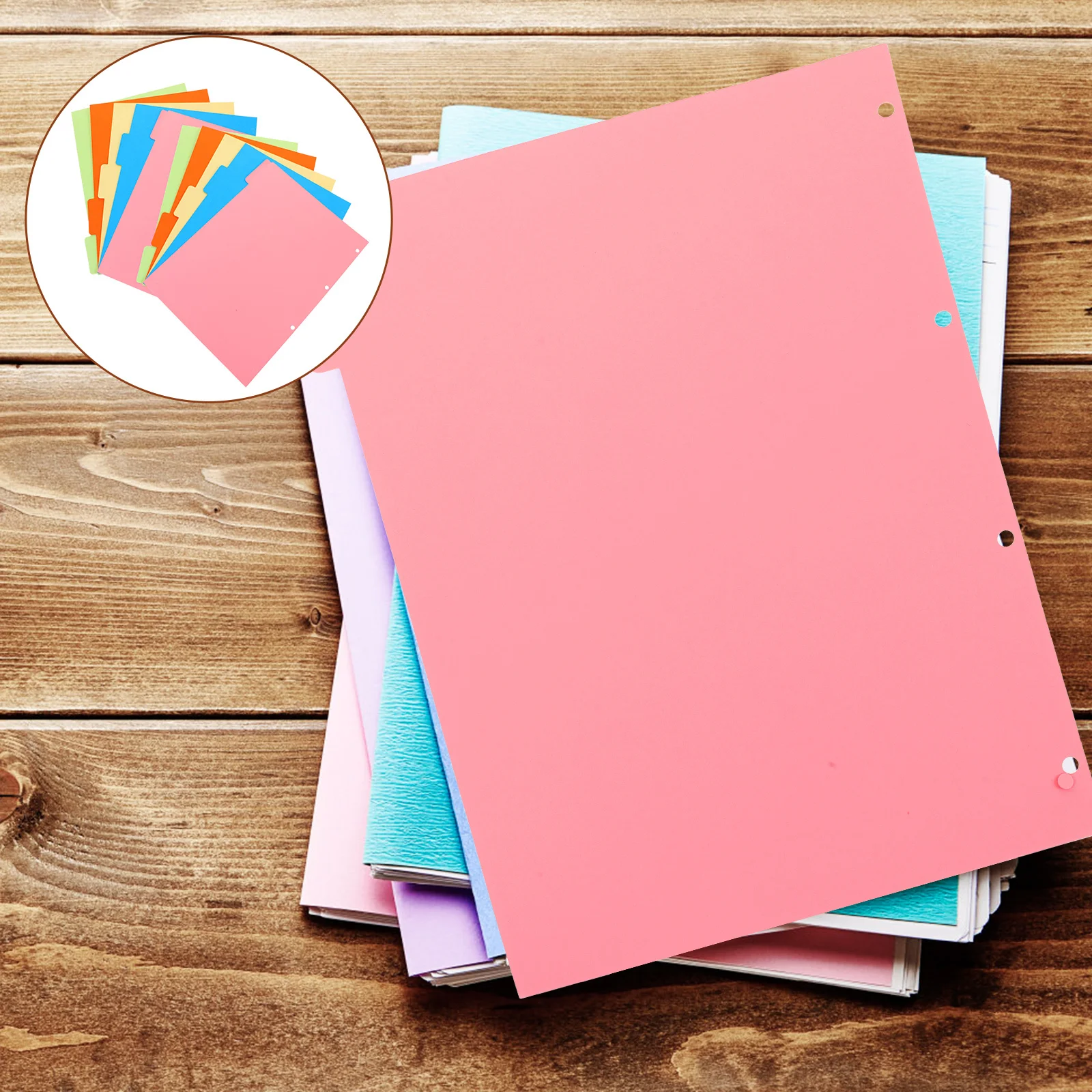 

2 set 2 Sets 4-Holes Colored Binder Premium Aesthetic Notebook Dividers For Reports Journals Diaries Classification Tabs