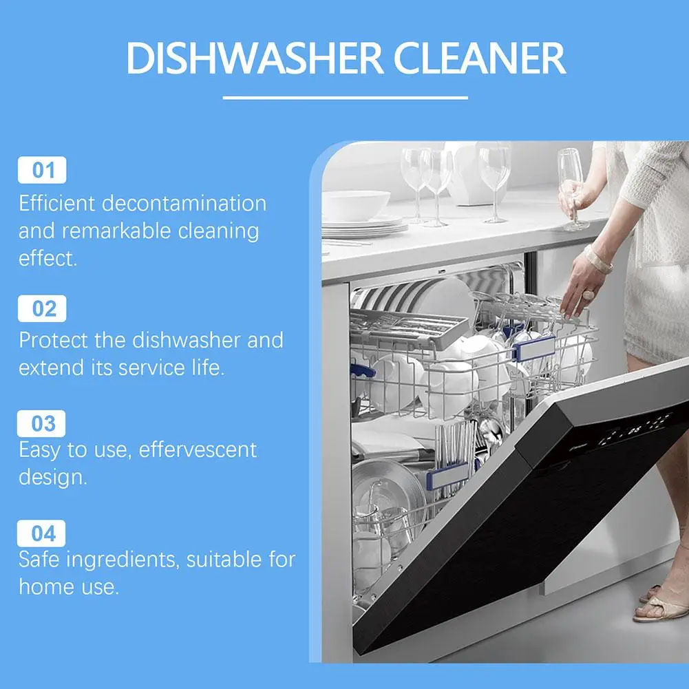 Washing Machine Cleaner Descaler 12 Pack-Deep Cleaning Tablets For  Front Loader & Top Load Washer,Clean Inside Drum