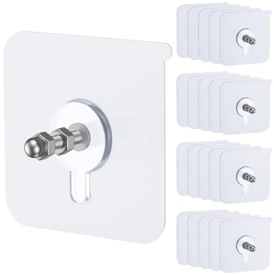 Self Adhesive Picture Hooks, Load No Drill Screw Stickers Heavy Duty Picture Hangers Without Nails, 16 mm No Nails Wall Hooks f
