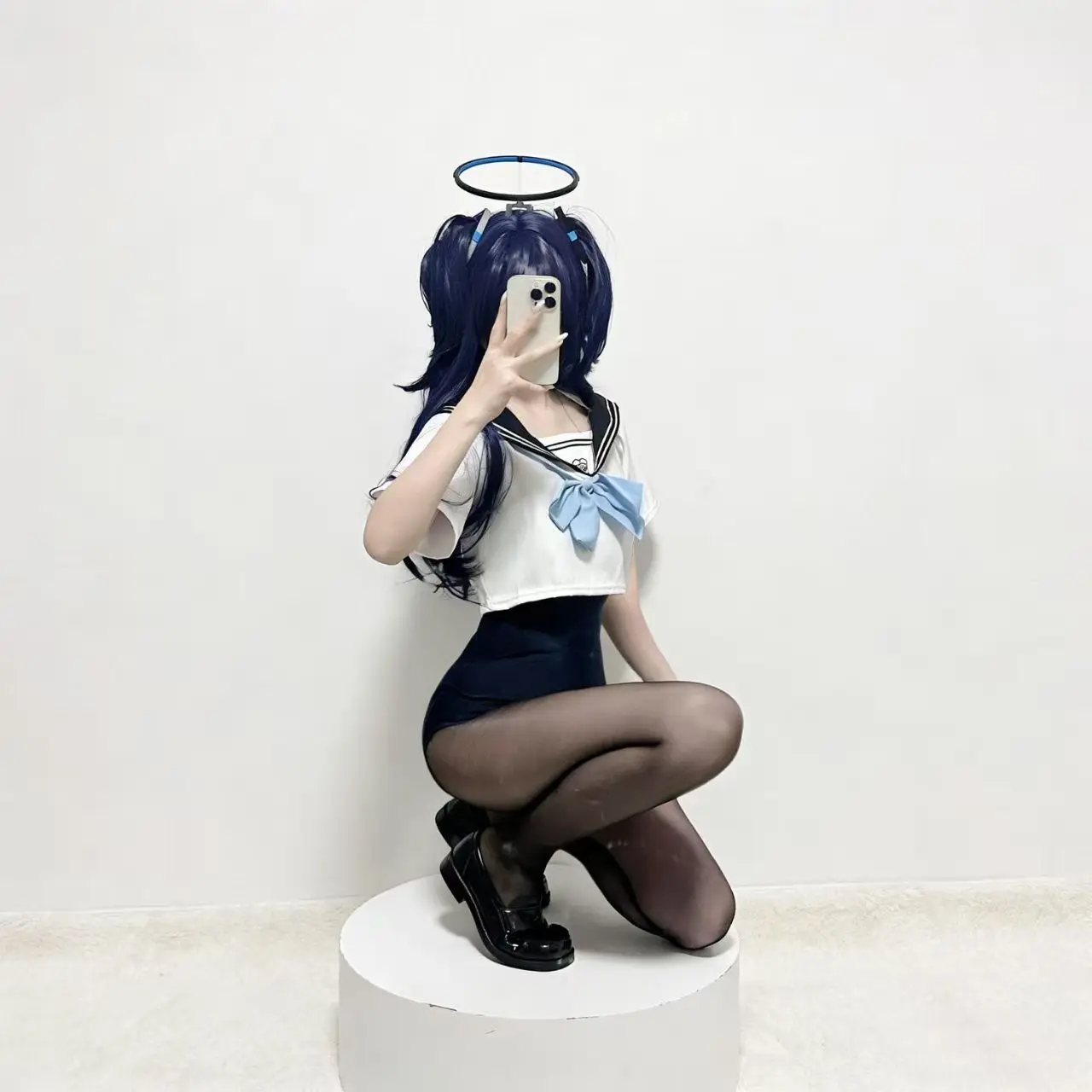 

Blue Archive Hayase Yuuka Sukumizu Sailor One-piece Swimsuit Cosplay Set