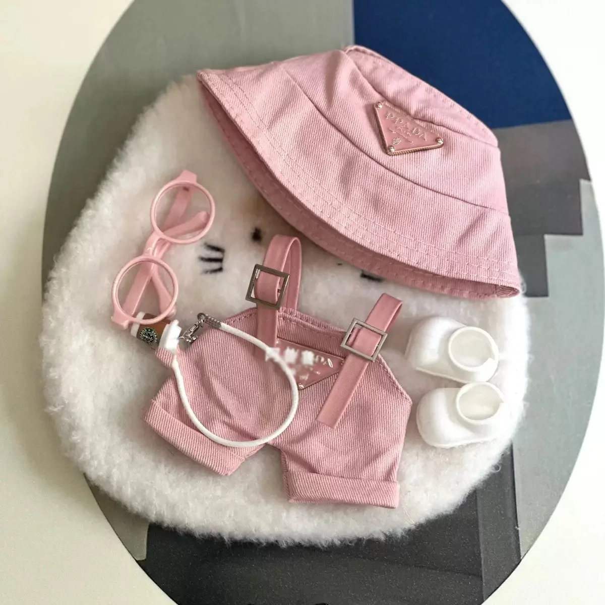 Novo veludo para labubu boneca conjunto de roupas chapéu 17cm roupas sapatos boneca diy acessórios treinamento sentado jogos festa brinquedos presentes