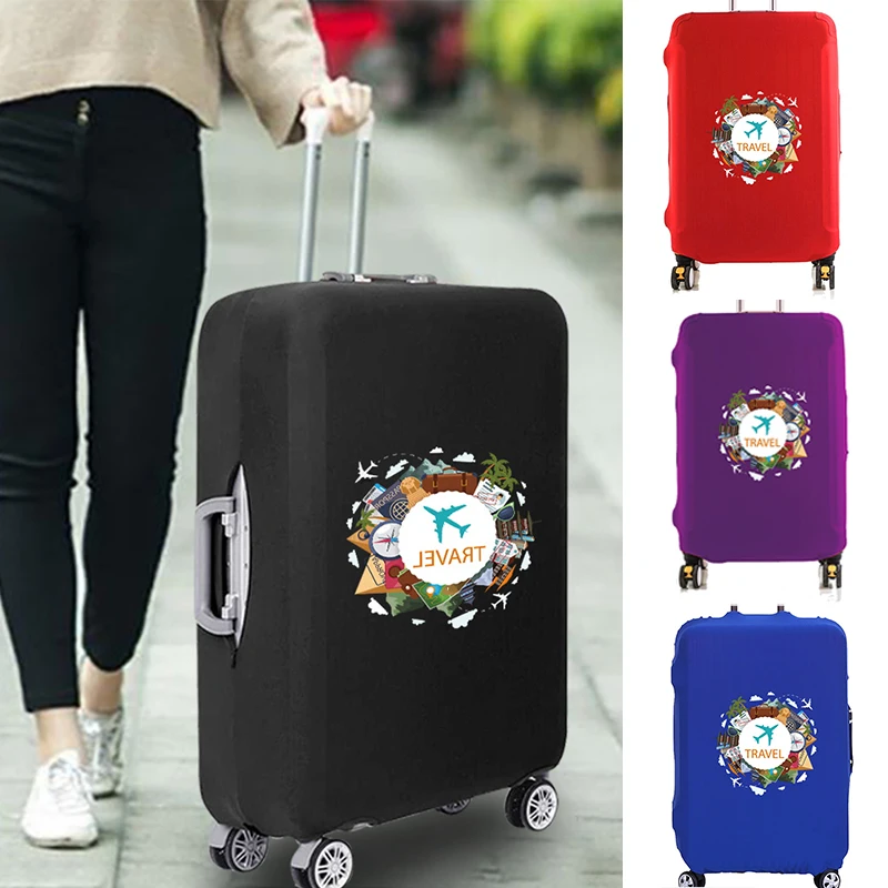 

Travel Essentials Luggage Cover Airplane Traveler Accessories Elastic Trolley Dust Covers for 18-28 Inch Carry-ons Suitcase Case