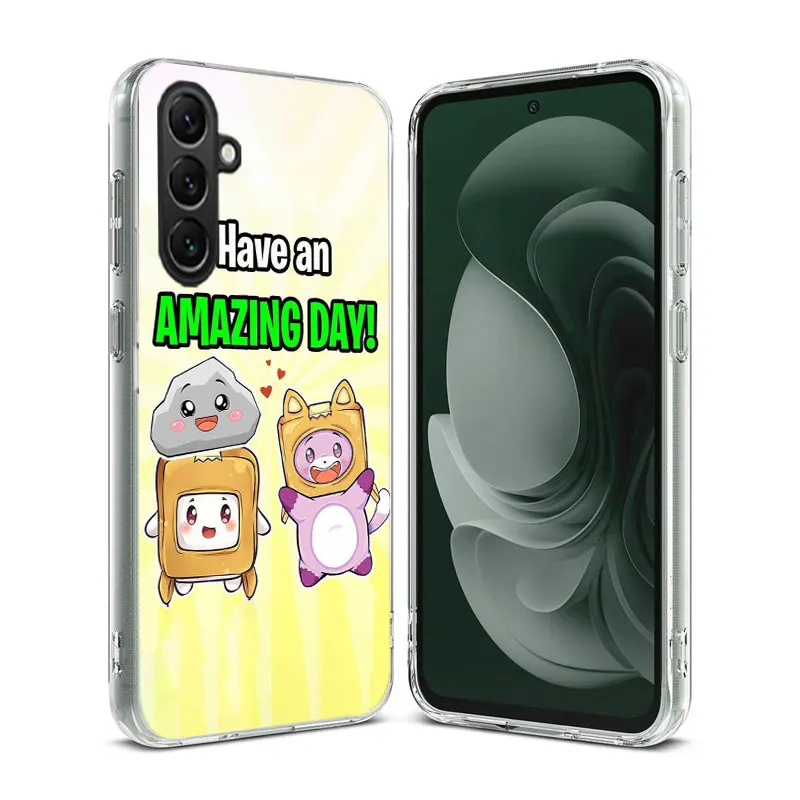 Lankybox Cute Clear Phone For Samsung Galaxy A55 A35 A25 A15 A05S A04S A14 A24 A34 A54 A03S A13 A23 A33 A53 A73 A9 A8 A7 A6 Cove