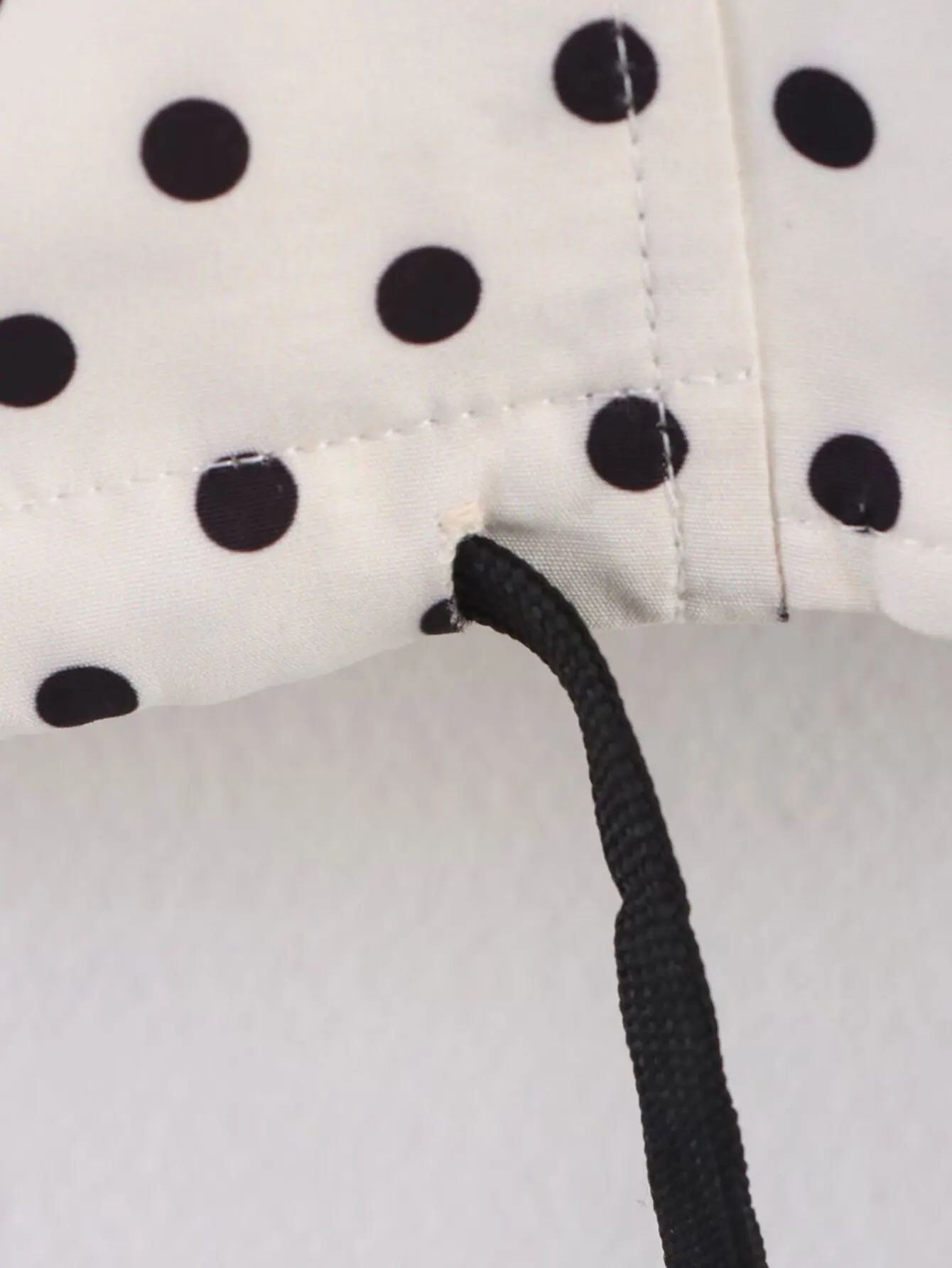 HH Weibliche Herbst Mode Polka Dot Gedruckt Set Lange Ärmel Rollkragen Kordelzug Jacke + A-line Shorts frauen Vintage Anzug – Detail 33