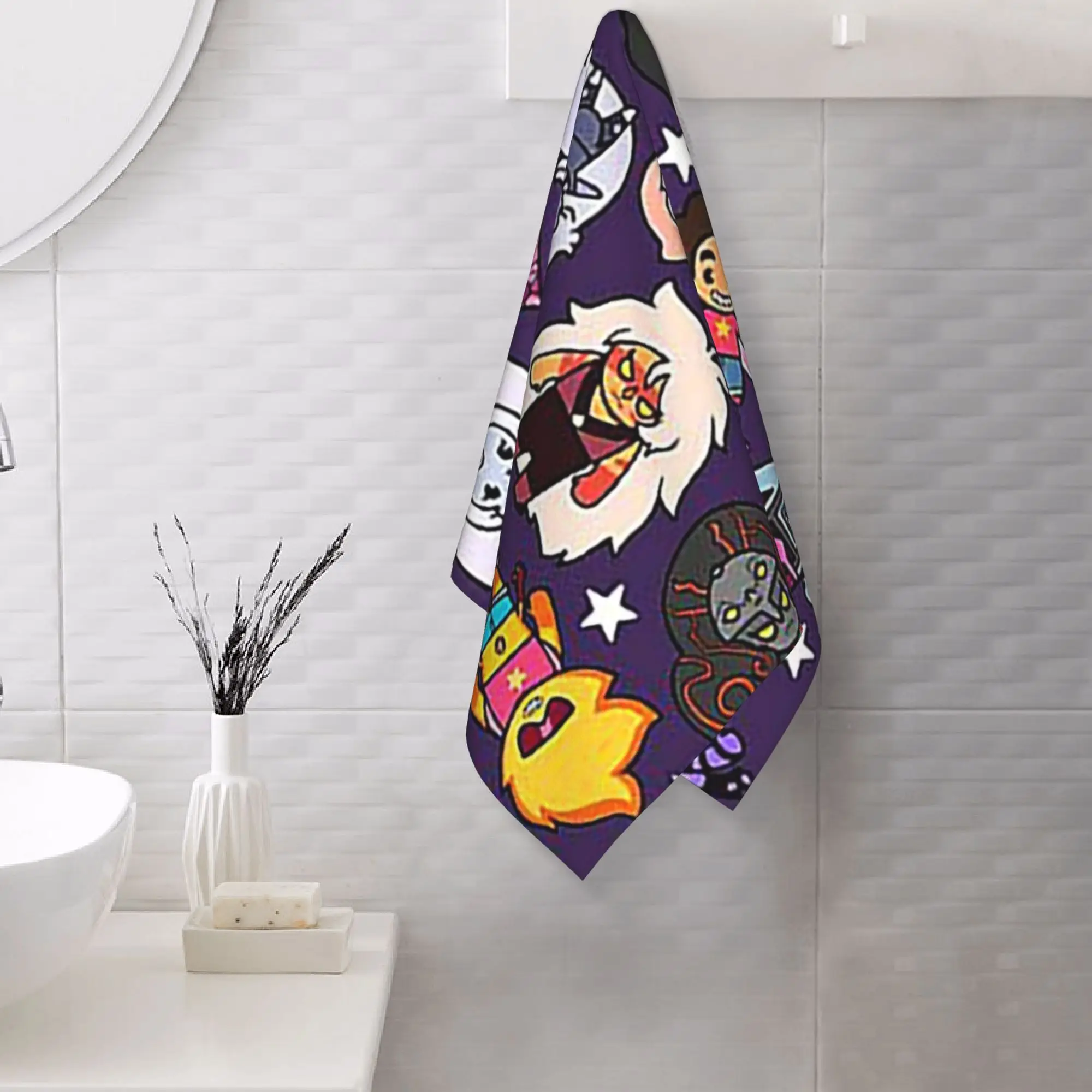 Custom Crystal Gems Steven Soft Face Towel Quick Dry Pool Bath Cotton Towels Breathable