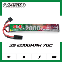 GAONENG GNB 2000mAh 3S 70C 140C 11.1V Mini Tamiya LiPo Battery Airsoft Airgun M4 Crane Stock M240B upgraded or modified AEGs