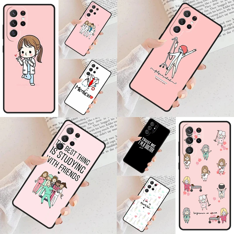 Etui na telefon Doctor Nurse Medical Medicine Health do Samsung Galaxy S24 S23 S22 S21 Ultra S10 Note 10 Pro S20 Plus FE S9 Cover