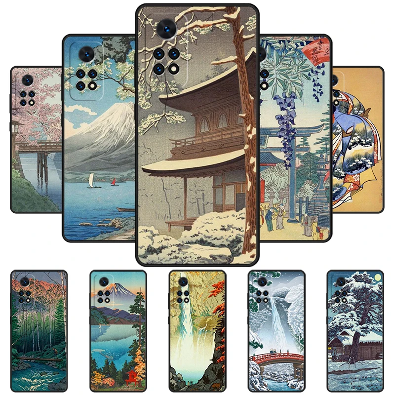 Ukiyo-e World Digital Phone Case For Redmi Note 11 EPro 11S 10T 9S Promax 8 Pro Xiaomi Mi 11 12X 12S Ultra Cover