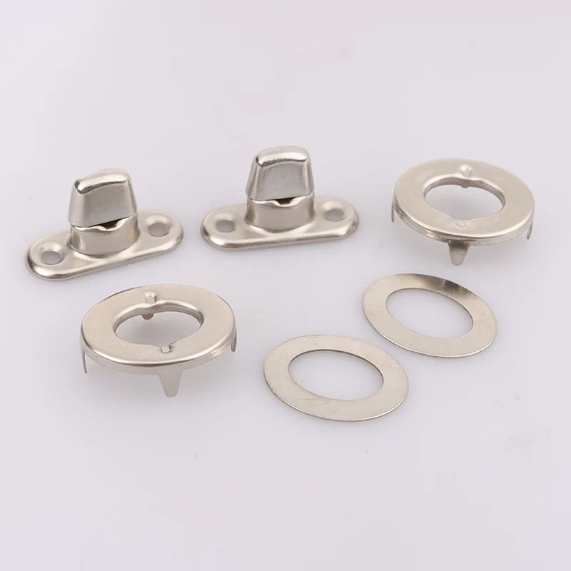 5Sets Screw Base Snaps Turn Button Boat Cover Enclosure Eyelet Canvas Snap Fastener Turn Button Zinc Alloy Lock