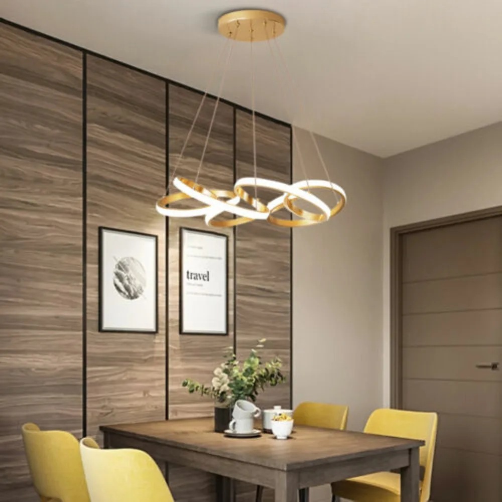 Bymaocar Nordic Hanging Lamp Room Lighting Fixture Infinite Dimming Chandelier Art Home Pendant 78W Energy-saving Ceiling Light