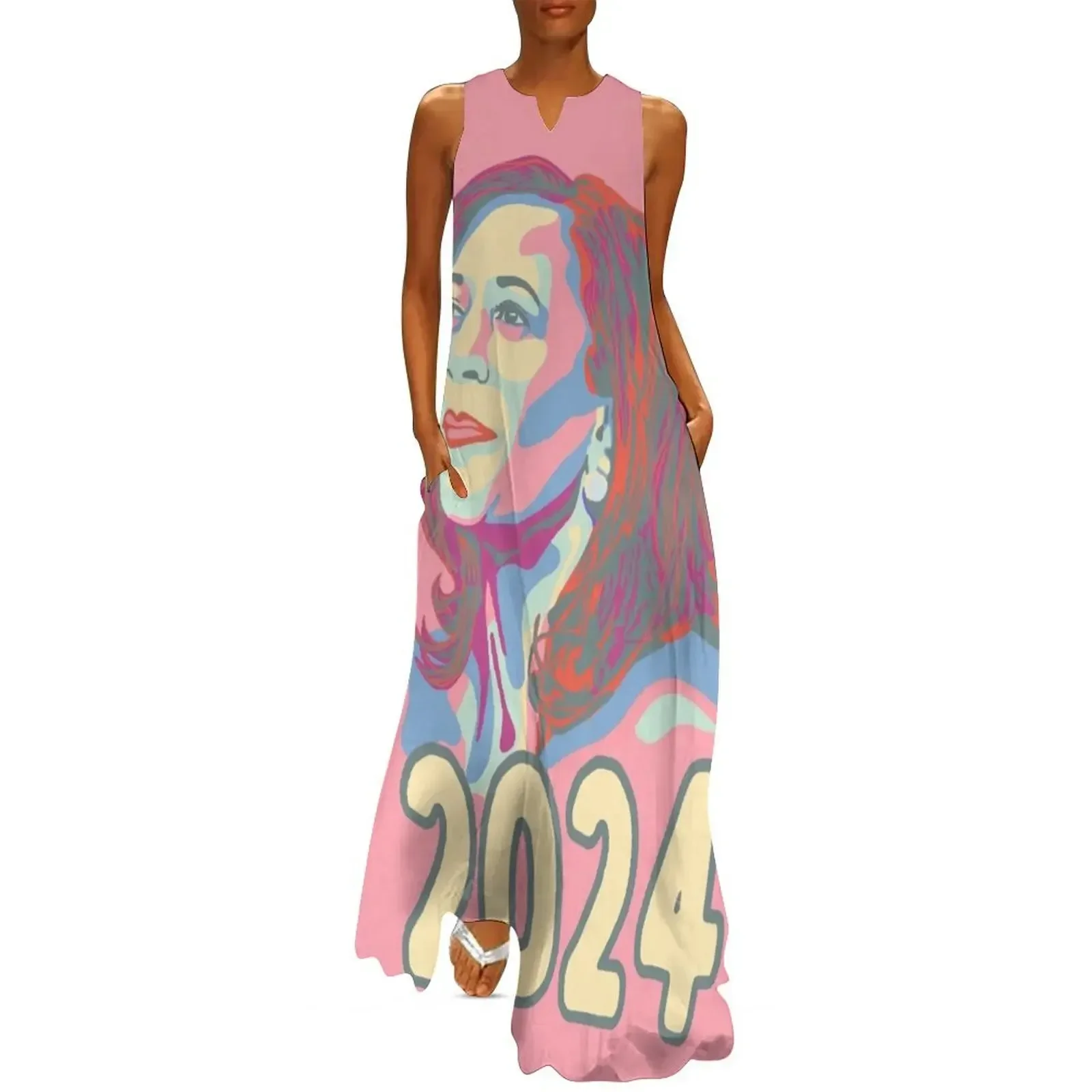 

Kamala Harris Portrait - 2024 Long Dress Woman dresses summer women's suit ladies dresses for women 2025 fairy dress Dress