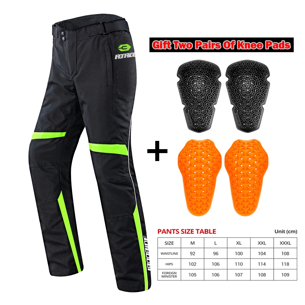 

Брюки для езды на мотоцикле, теплые и ветрозащитные брюки для езды на мотоцикле по бездорожью, износостойкие светоотражающие брюки с защитой от падения