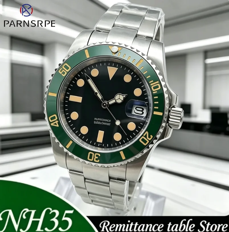 2026 hot-selling new model PARNSRPE40 mm men's retro automatic mechanical watch NH35 movement, water-resistant, sapphire crystal