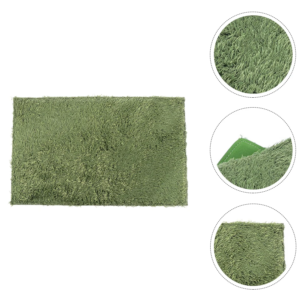 Reptile Moss Carpet Crawl Pets Fake Lawn Home Terrarium Cushion (Green)