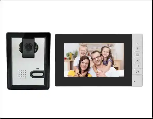 7 بوصة IPS شاشة 4 السلكية فيديو باب الهاتف الاتصال الداخلي AHD جرس باب أمان المنزل عارض الباب البصري لكاميرا المراقبة المنزلية #2