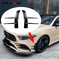 Benz a-class A200 A200 A220 için 2 adet ön tamponlar dudak hava Vent Trim Spoiler Splitter Splitter araba Styling aksesuar