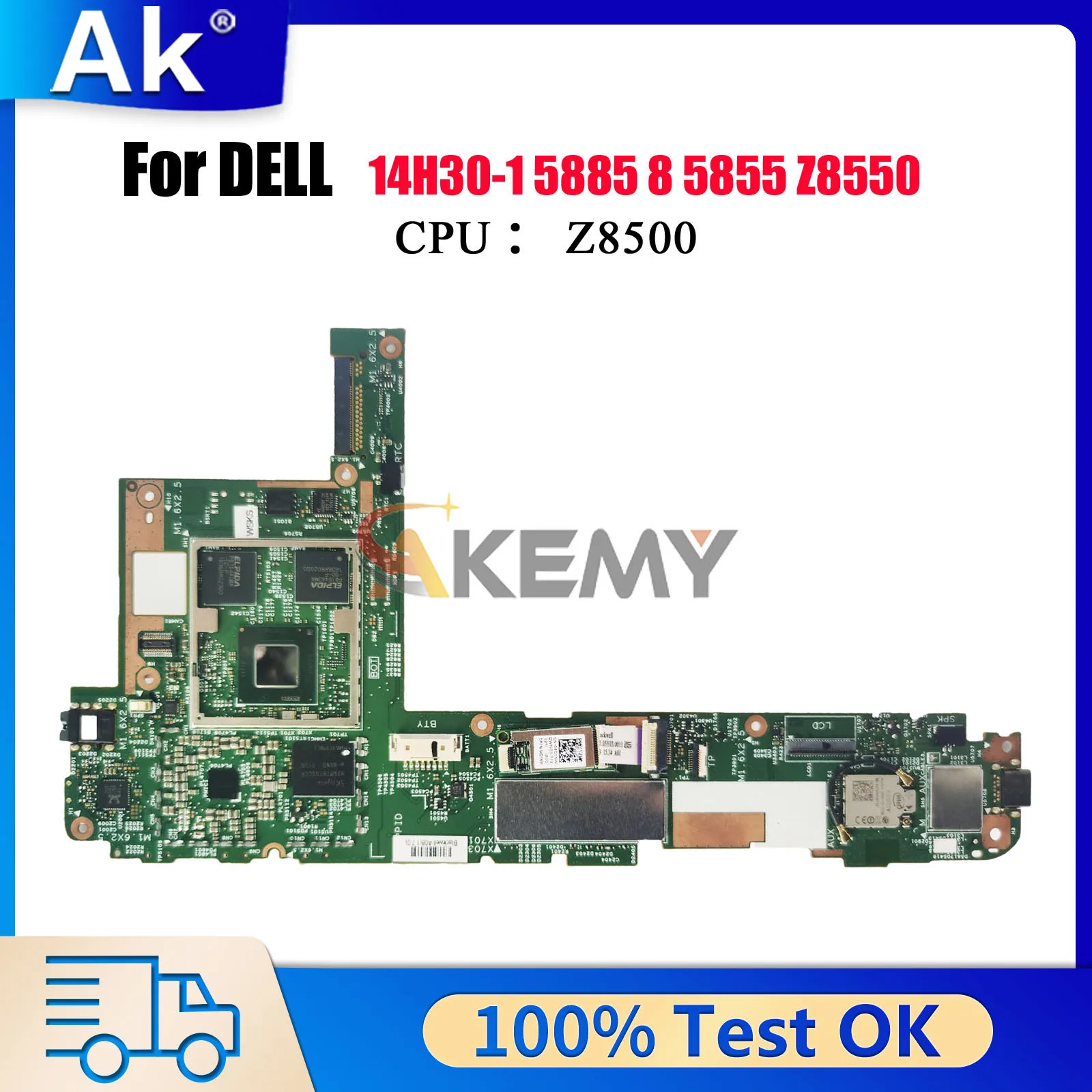 

Материнская плата 14H30-1 для Dell 5855 x5 Venue8 CN-0MHH51 Z8550 с оперативной памятью SSD, материнская плата для ноутбука протестирована нормально