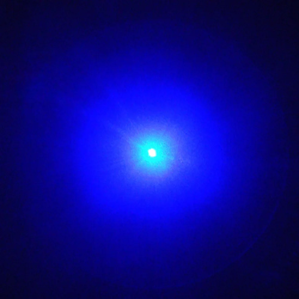 Pure Blue Light 450nm 50mW Focusable Laser Diode Locator Adjustable Focus Laser Module 18X65mm with 5V Adapter