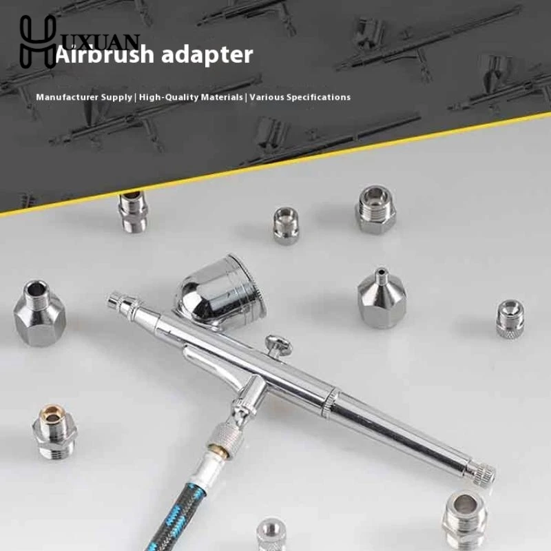 1Pc エアブラシアダプターフィッティングアクセサリー交換部品カップリングコネクタツールコンプレッサーとエアブラシホース用