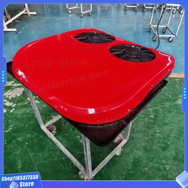 24V DC Mini All in One RV Air Conditioner Dual Fan Cooling System for Cars Trucks Compact Design Efficient Performance Dual