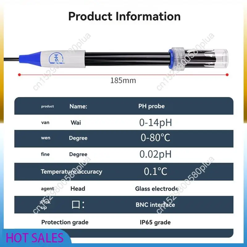 AB31-PH قطعة بديلة لمستشعر التحقيق مركب القطب PH جودة المياه اختبار القطب الكهربائي لمختبر حوض السمك الزراعة المائية