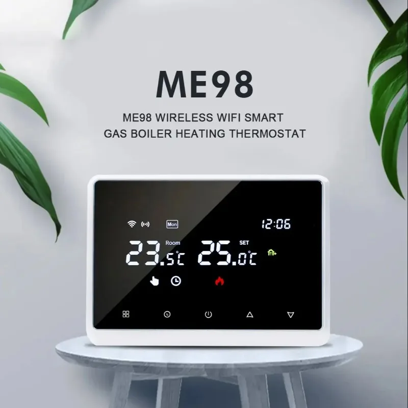 2026 New Tuya Wifi ME98 LCD Touch Screen Floor Heating Wall Mounted Thermostat, WiFi Thermostat