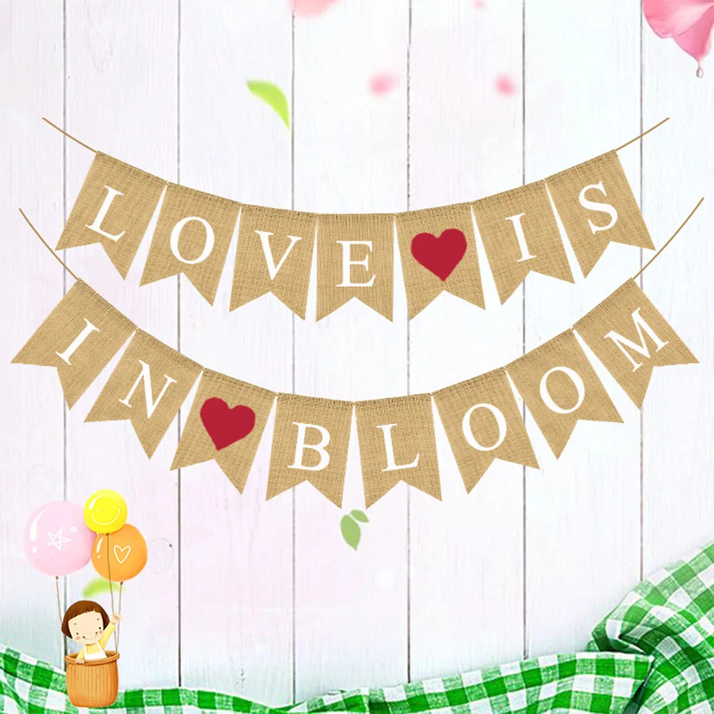

Married Burlap Banner Garlands Country Wedding Decor Bridal Party Decoration Decorate Bride