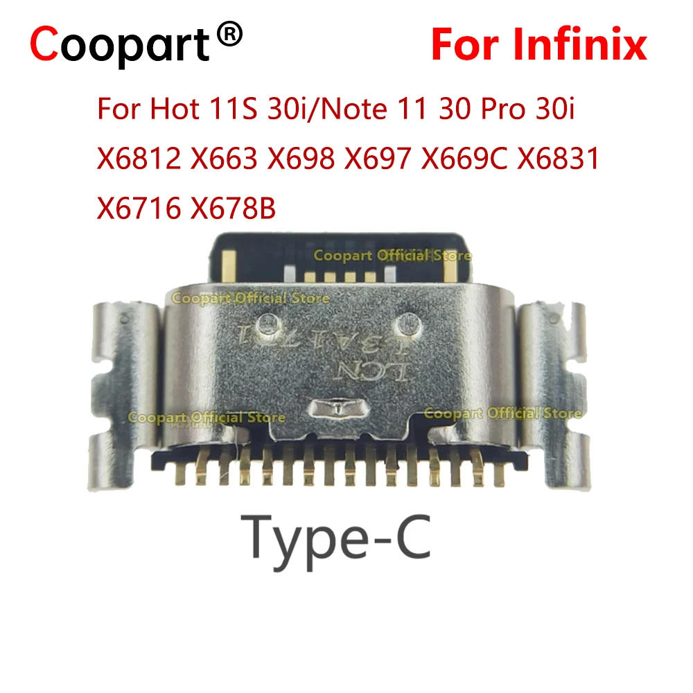 Coopart Dock Charger Charging Plug For Infinix Hot11S Note11 30 Pro 30i X6812 X663 X698 X697 X669C X6831 X6716 X678B
