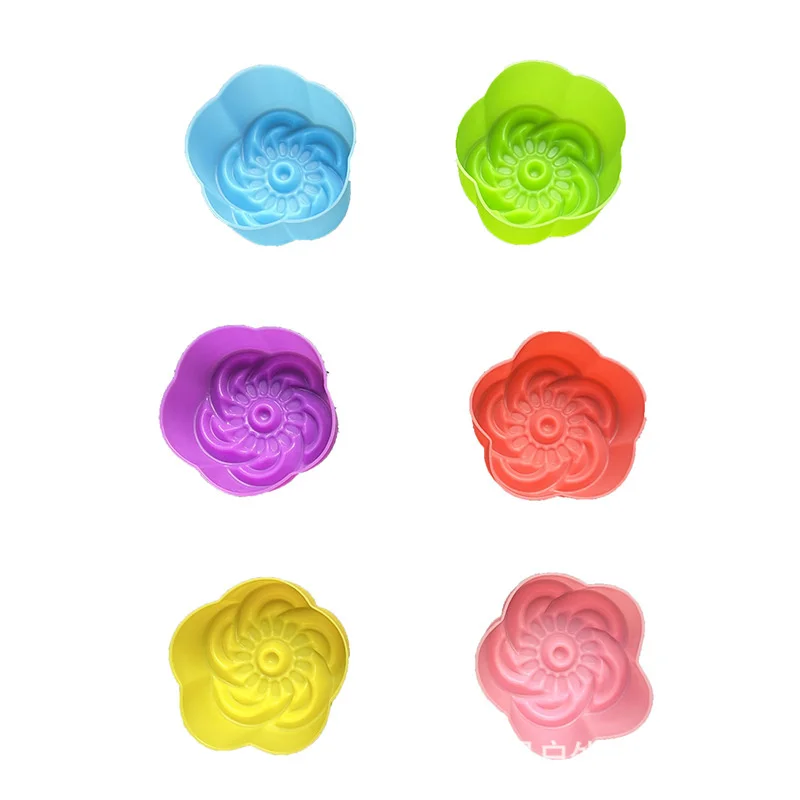 20Pcs 5cm Creative Flower Silicone Cake Mold Cupcake Cup Heat Resistant Nonstick Soap Chocolate Pudding Ice Molds Baking Tool