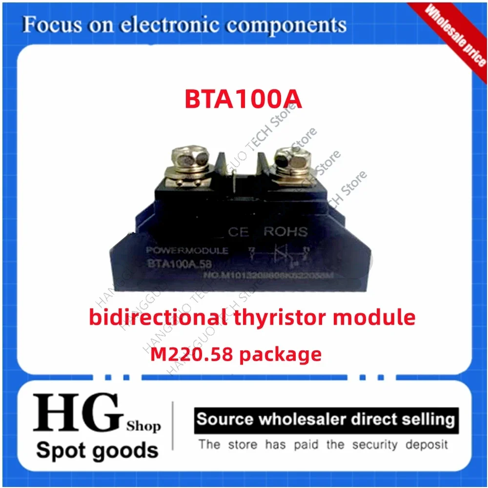 BTA100A bidirectional thyristor module BTA40A 50A 60A 80A Withstand voltage 1000V small high-power spot welding machine M220.58