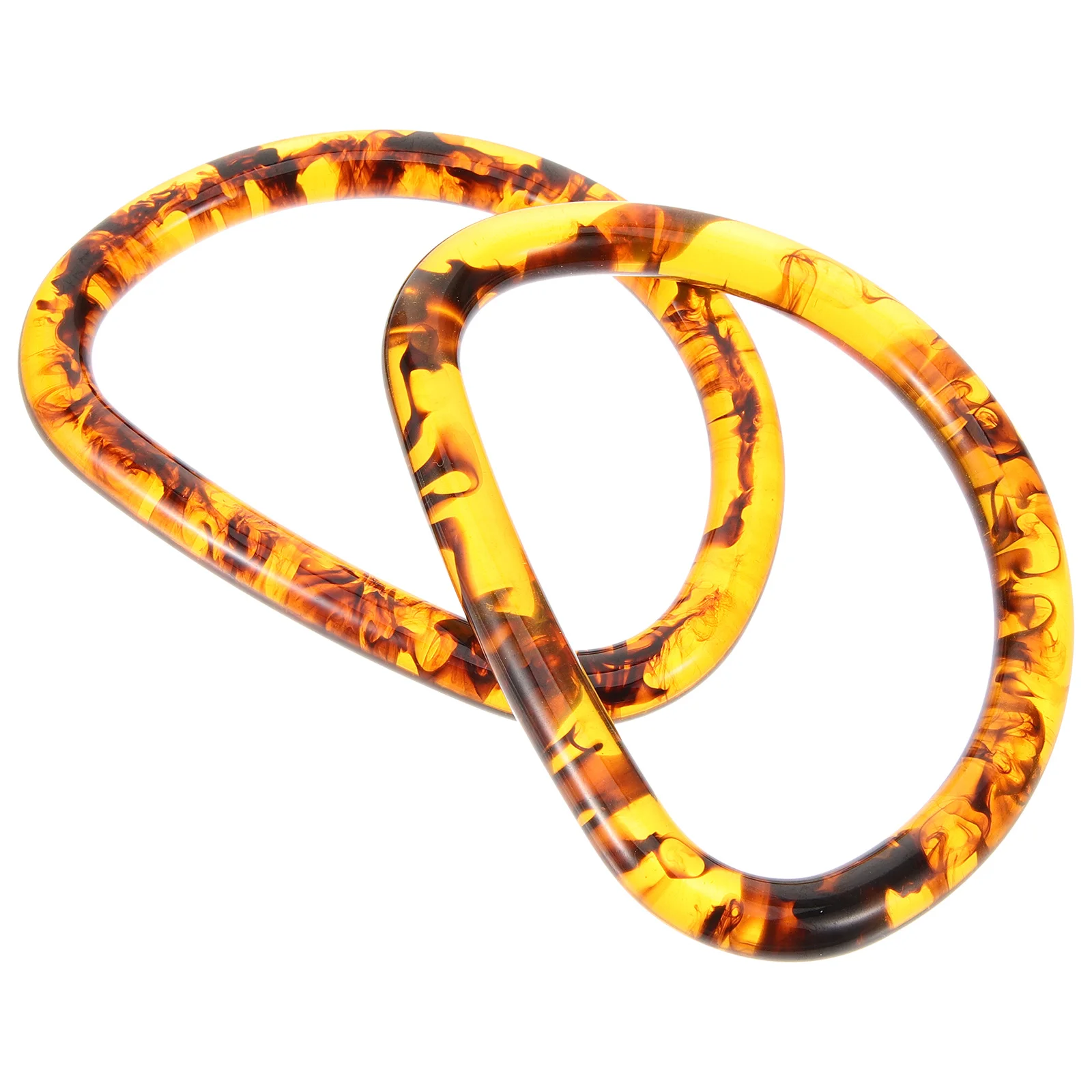 

2pcs 1 Pair Resin Bag Handles D Shape Design For Diy Handbag Making Replacement Purse Handle Bag Supplies Craft Accessory