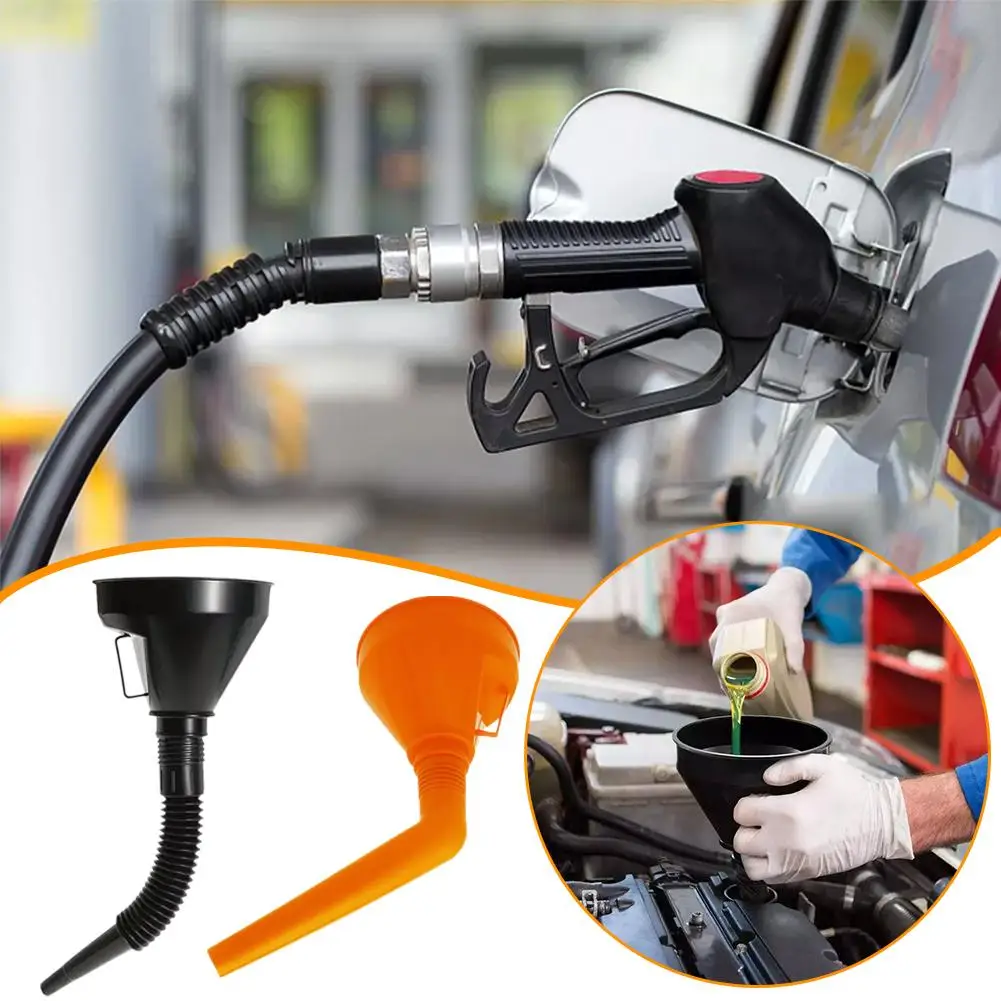 Multi Functional Flexible Automotive Fuel Funnel:Spill-Proof Refueling & Oil Changing Tool With Wide Mouth&Handle Car Oil Pourer