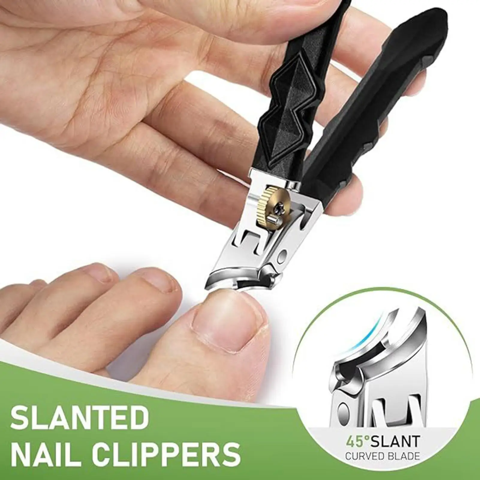 

Flat Nail Clipper Stainless Steel Toenail Clipper Wide-Mouth Fingernail Cutter Portable Trimmer for Manicure Pedicure Home Daily