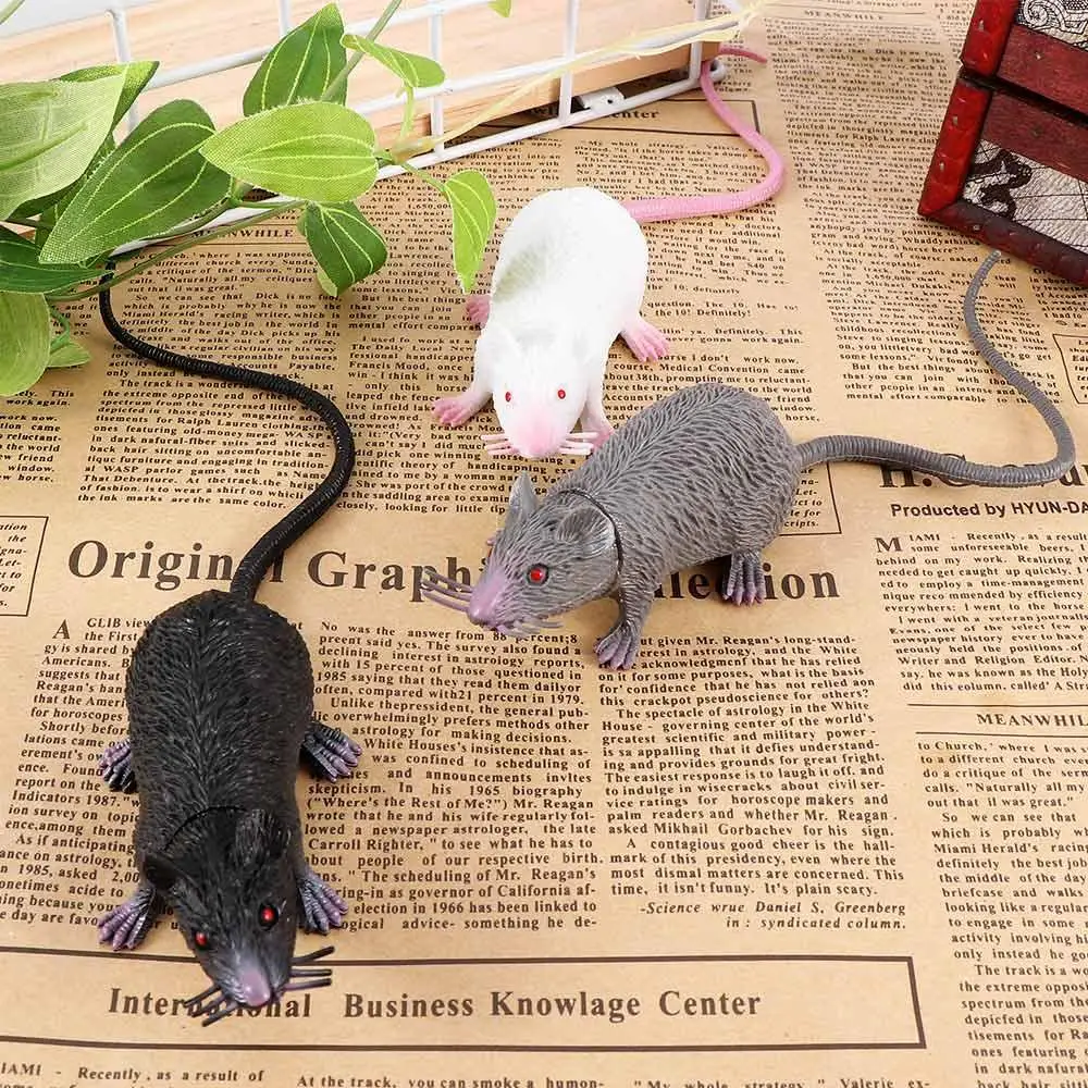 1 Pcs Practical Simulation Mouse Toy Lifelike Plastic Fake Mouse Model Children Tricky Joke Toy Holiday Party Gag Toys