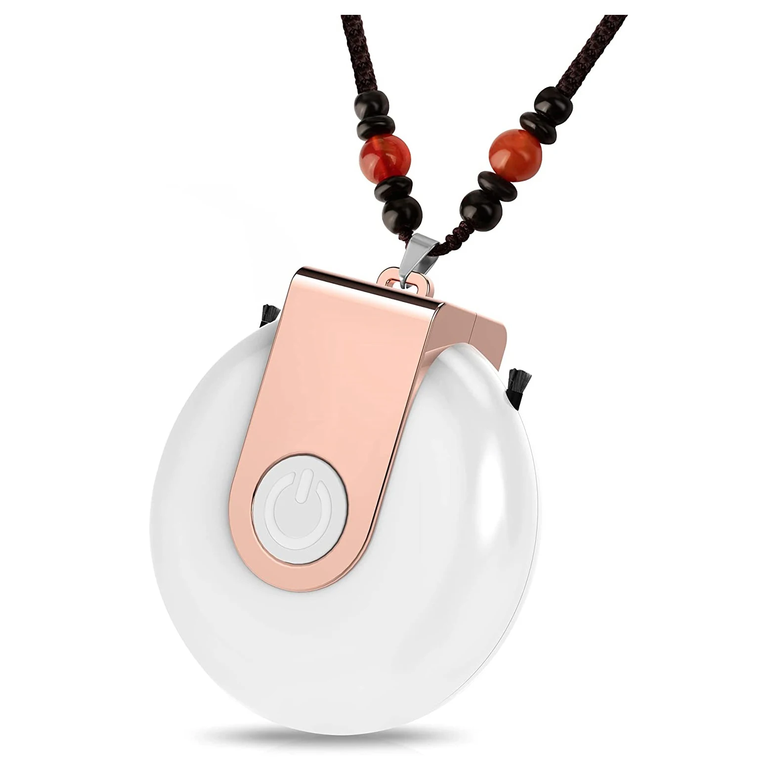 

Negative Ion Air Purifier, Wearable Air Purifier, Mini Air Purifier Necklace for All Ages, Adults and Kids White+Gold