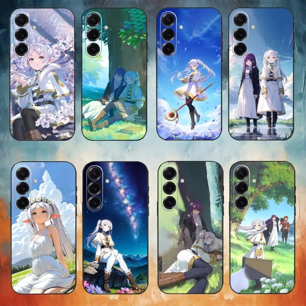 Custodia per telefono S-Sousou No F-Frieren per Samsung Galaxy A73, A72, A71, A70, A53, A52, A51, altre cover nera morbida