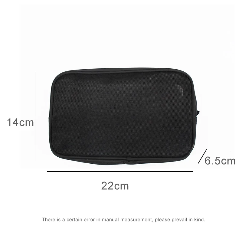 Cosmetic Bag Mesh Yarn With Zipper Breathable Mesh Portable Storage Bag Multifunctional Travel Wash Bag