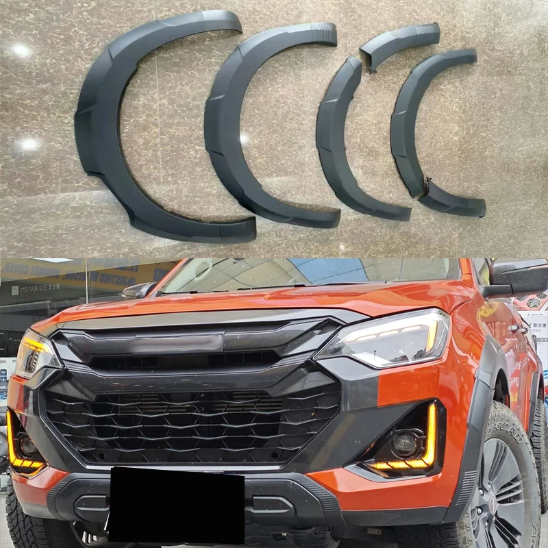 

Black Fender Flares For ISUZU D-MAX dmax 2024 Double Cabin Models 4X4 Car Accessories Wheel Arch Mudguards