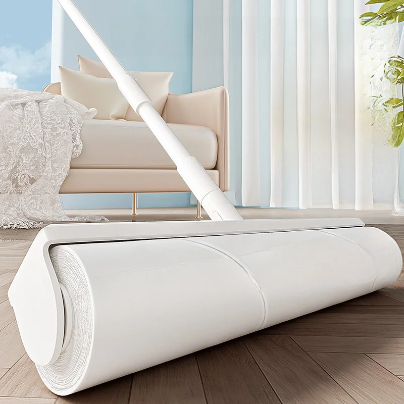 2026-new-long-pole-100-tear-sticky-hair-roller-brush-bed-dust-cleaning-hair-absorption-household-cleaning-tool-pampas